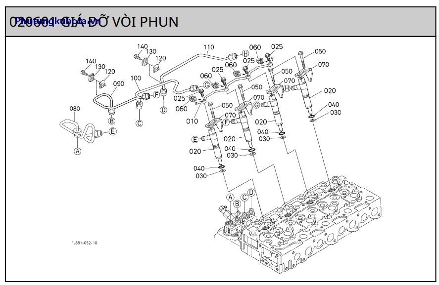 giá đỡ vòi phun 